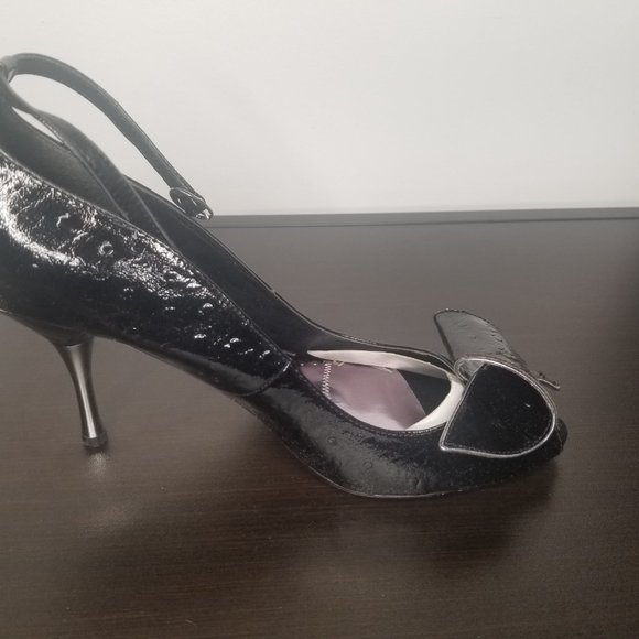 J. Renee Lindy Black Patent Leather Stiletto, 9.5W (NEW) - Picture 1 of 4